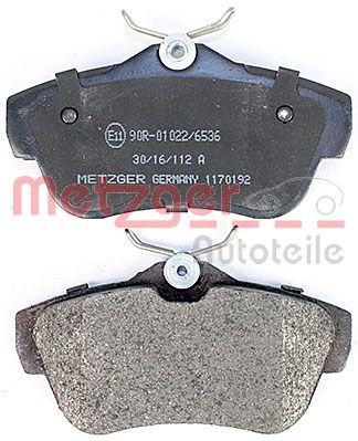 METZGER 1170192 Bremsbelagsatz, Scheibenbremse